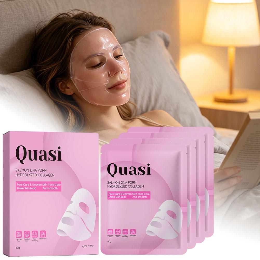 Skincare Omg - サーモンDNA PDRN加水分解コラーゲンマスク 4枚入り 40g 深い保湿 弾力サポート