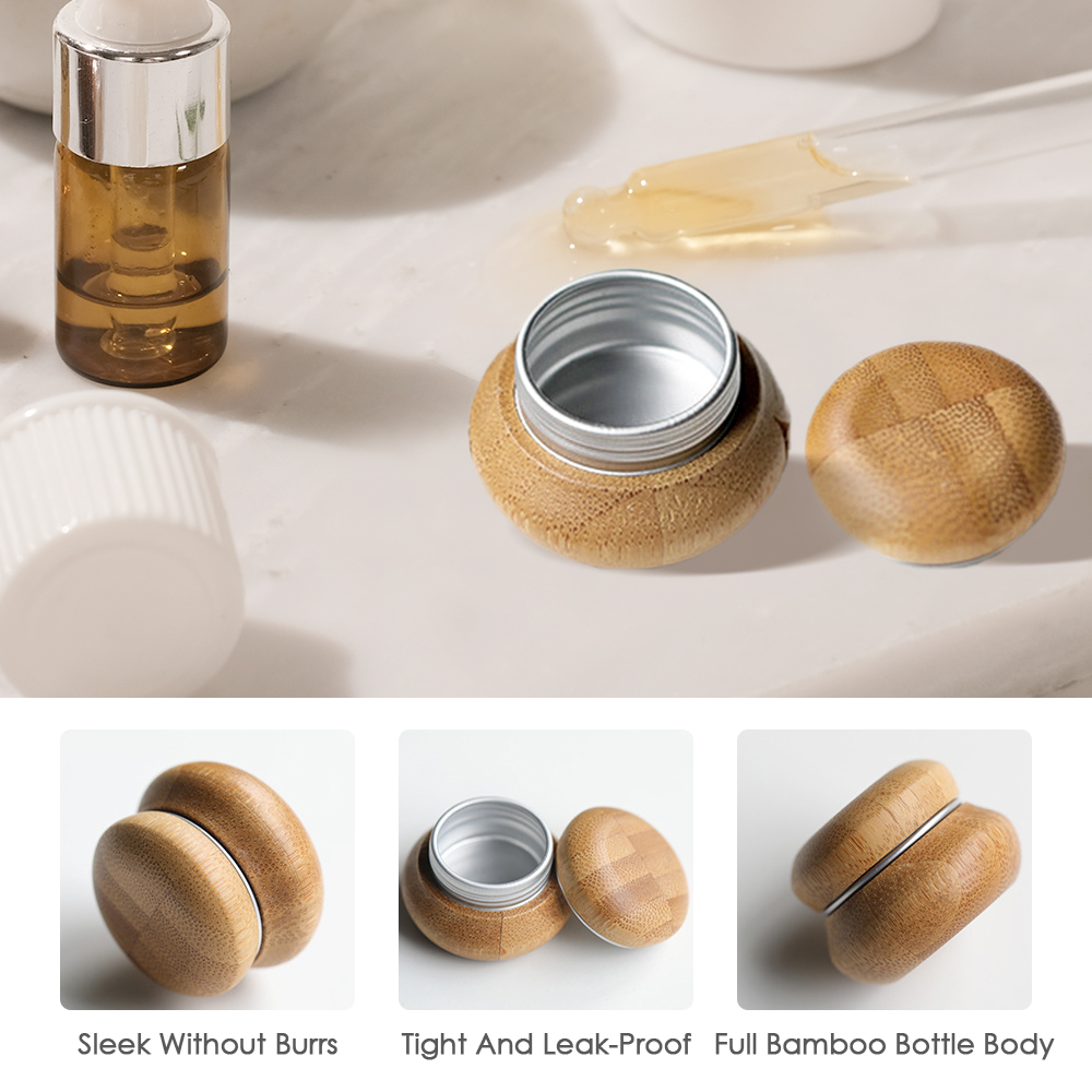 化粧用天然木容器,化粧品容器,詰め替え可能なミニローション, - Skincare Omg のレビューと価格