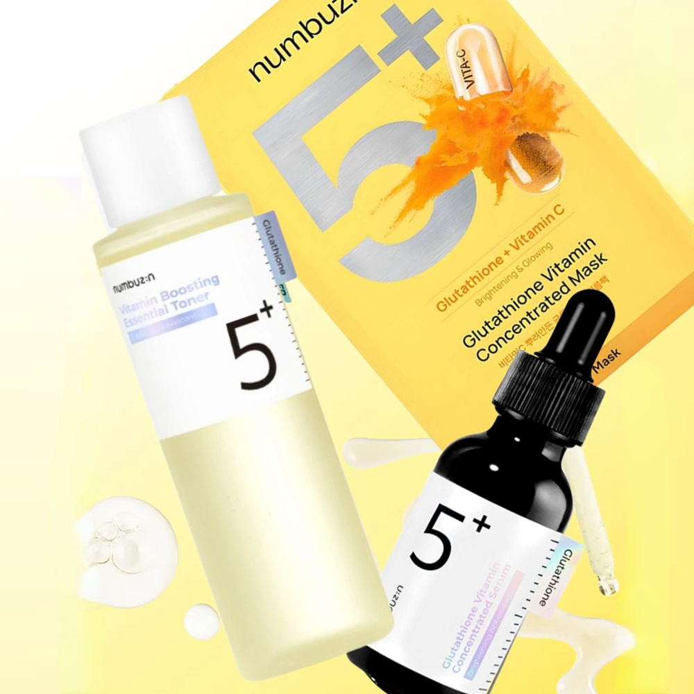 ヌンブジン No.5+ グルタチオン ビタミン濃縮 5枚入り - Skincare Omg のレビューと価格
