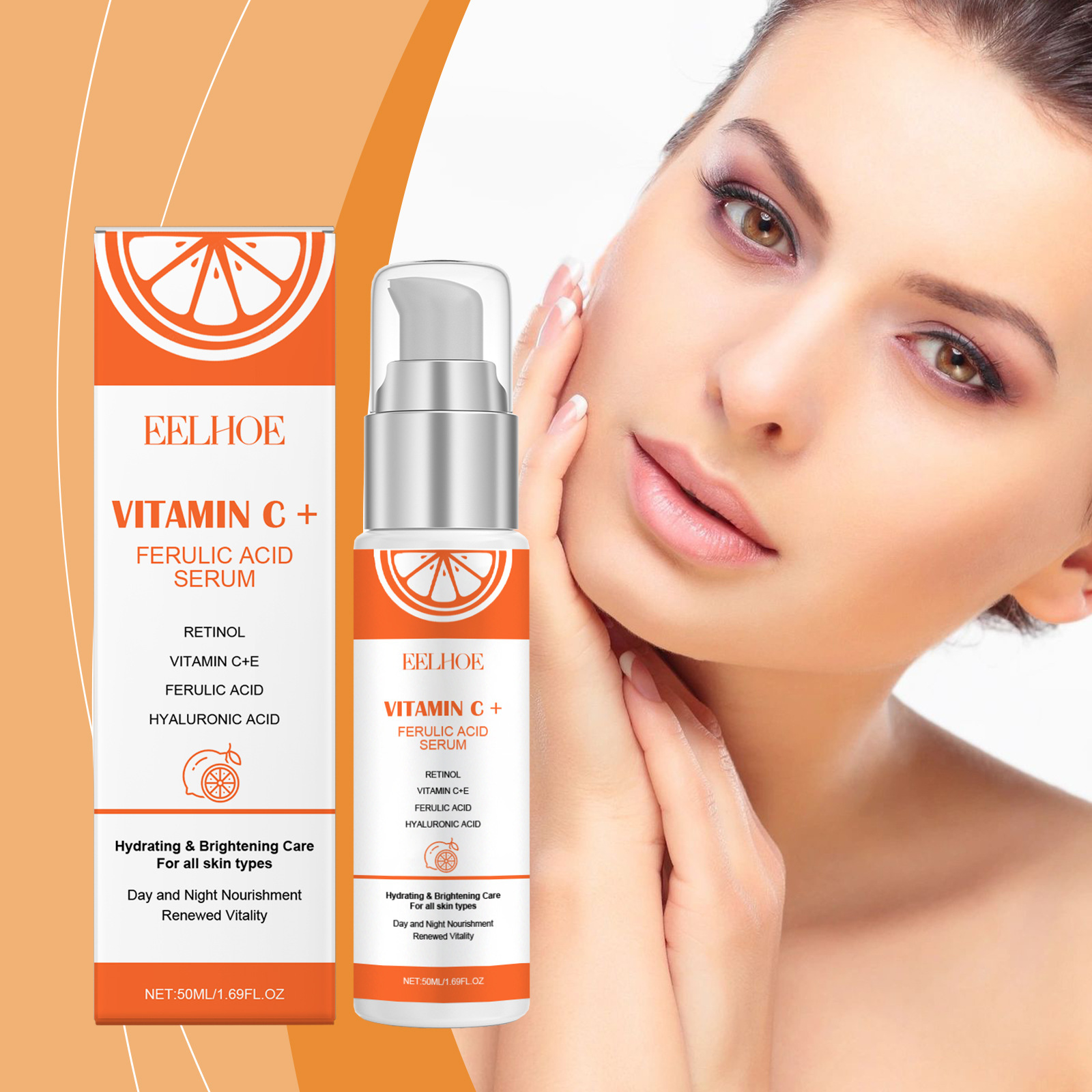 Eelhoe-ビタミンCとe-フェルラ酸保湿血清,毛穴の縮小 - Ferulic Acid Serum のレビューと価格